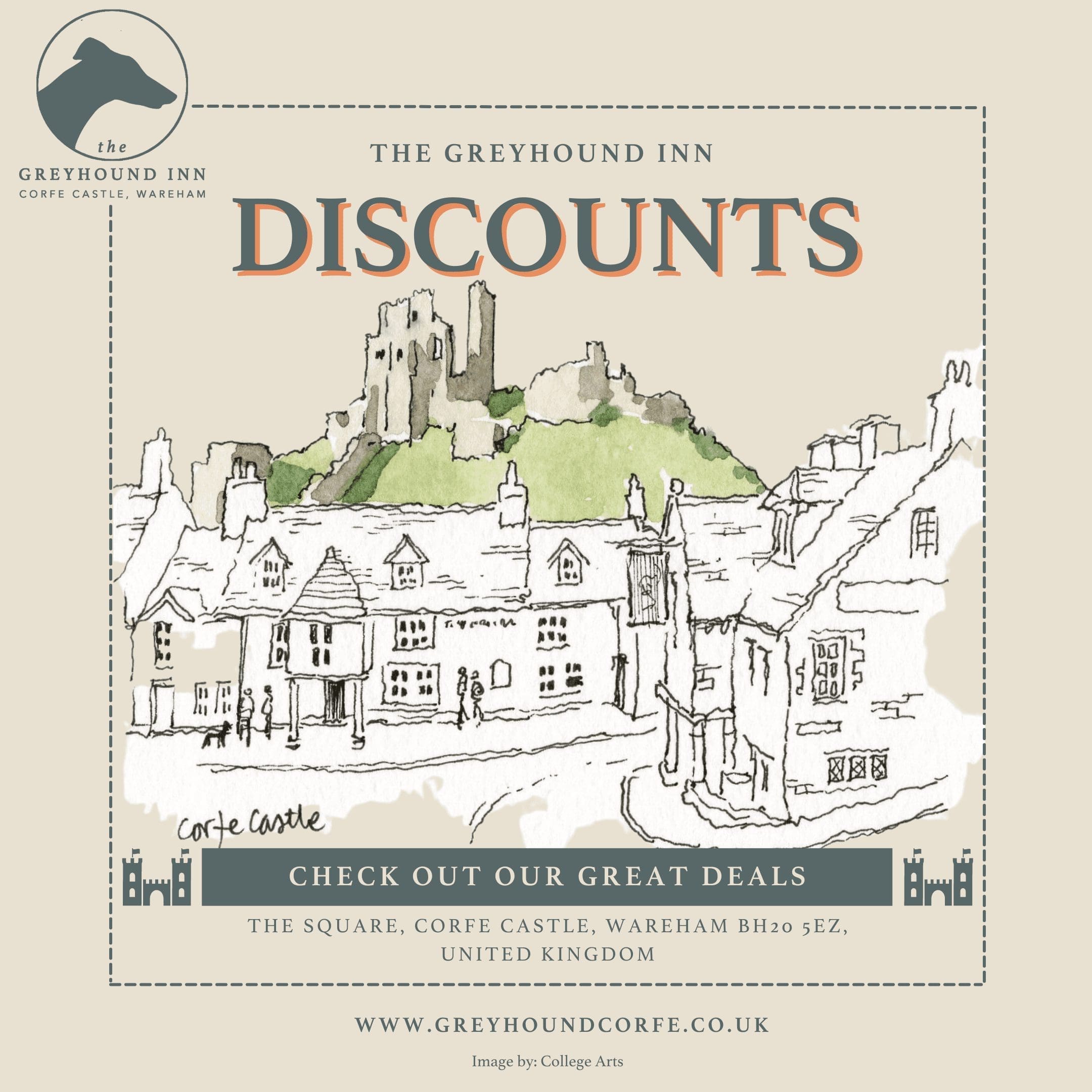 Greyhound Discounts (7) corfe castle pub offer